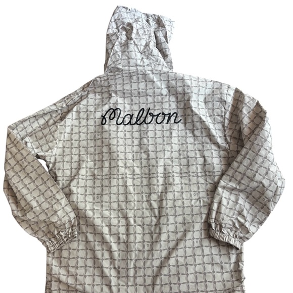 Malbon Other - NWT Malbon Golf Evergreen Nylon Golf Anorak Windbreaker Hoodie sz L Beige Brown